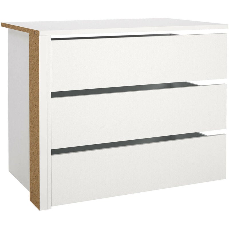 foto del prodotto cassettiera boulogne, settimino multiuso, com camera da letto, mobile con cassetti, 87x55 h70 cm, bianco dmora