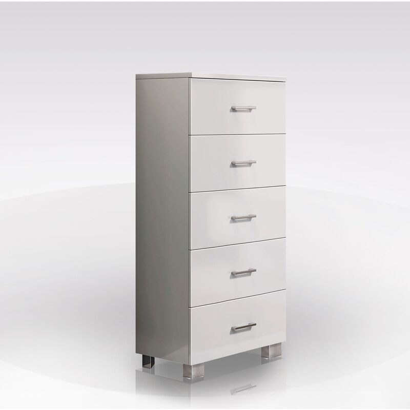 foto del prodotto cassettiera cm 40x44 h. 104 bianco lucido