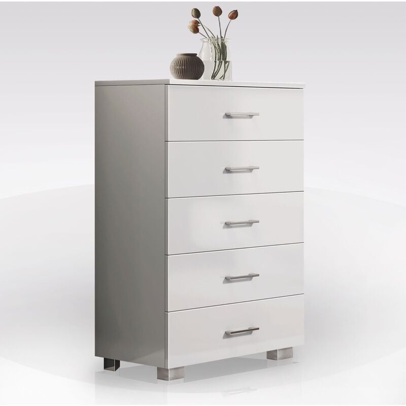 foto del prodotto cassettiera cm 60x44 h. 104 bianco lucido