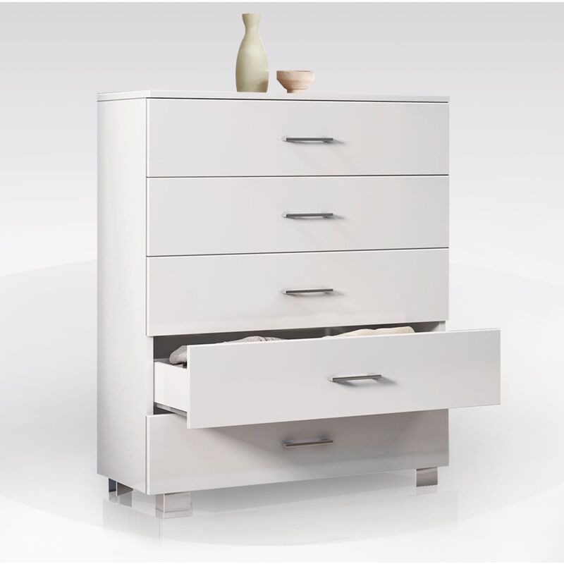 foto del prodotto cassettiera cm 80x44 h. 104 bianco lucido