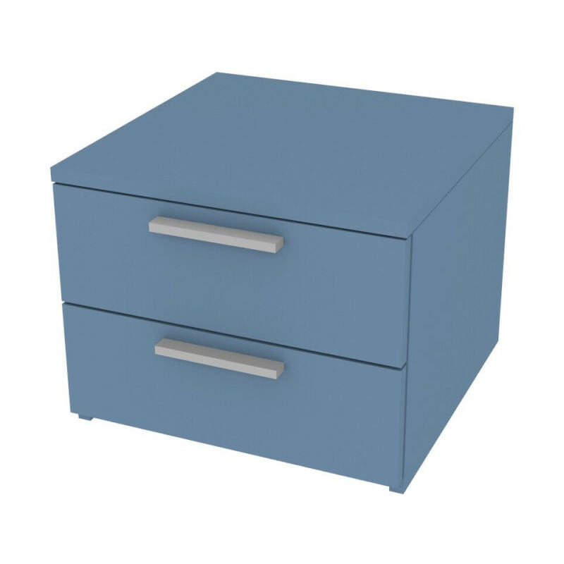 foto del prodotto cassettiera colorata per cameretta 2 cassetti con chiusura rallentata avio marina