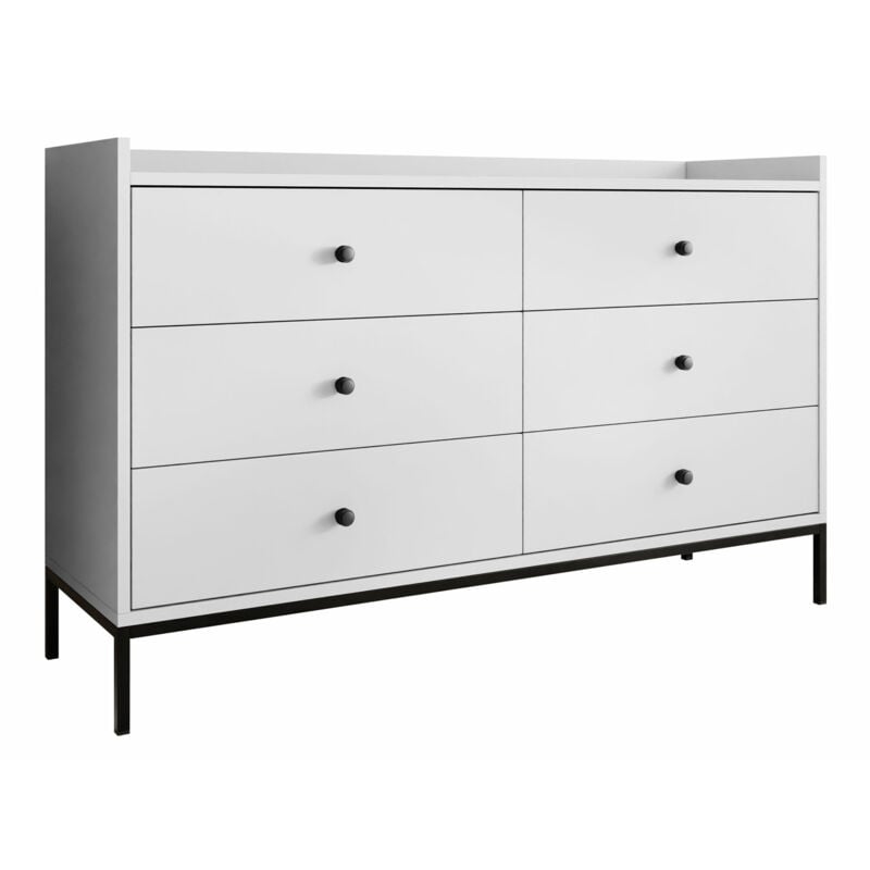 foto del prodotto cassettiera comfivo etmore 101, bianco, con cassetti, numero di cassetti 0, 80x130x40cm