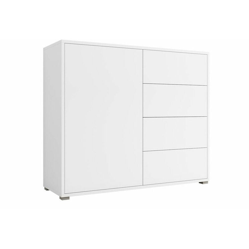 foto del prodotto cassettiera comfivo fersoe 102, bianco opaca bianco, con cassetti e ante, numero di cassetti 0, 93x100x41cm