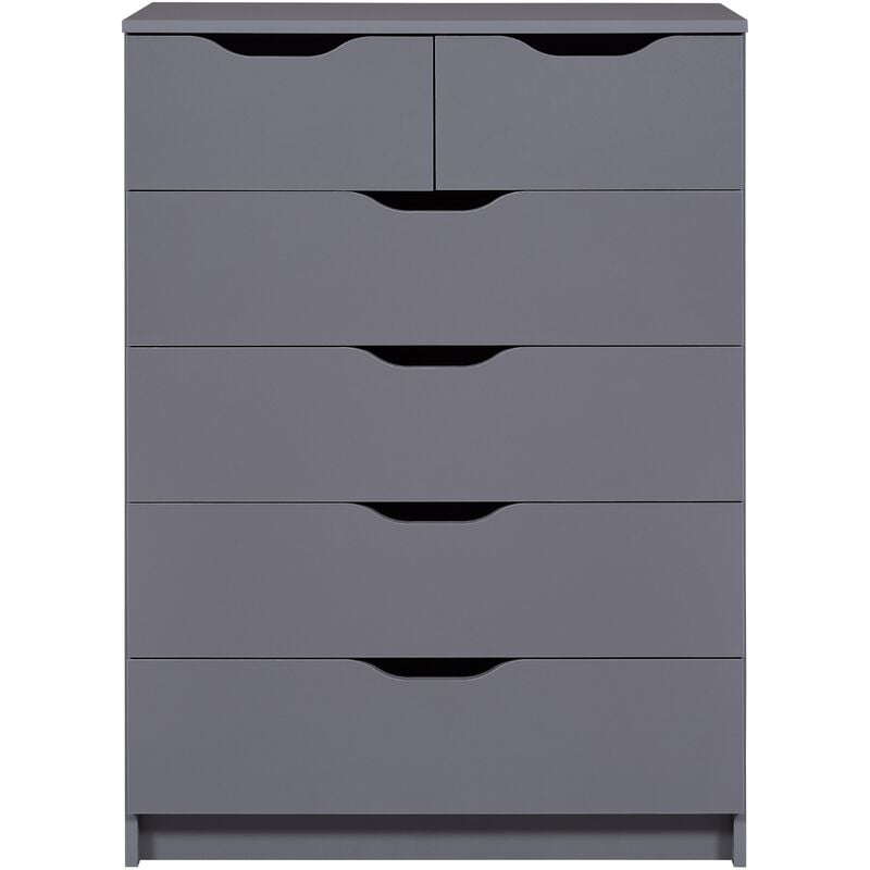 foto del prodotto cassettiera como silenzia 5 cassetti 81,5x40x112,5 cm laminato grigio titanio