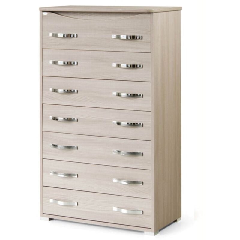 foto del prodotto cassettiera con 7 cassetti colore olmo 76x41x127h cm settimino maxi