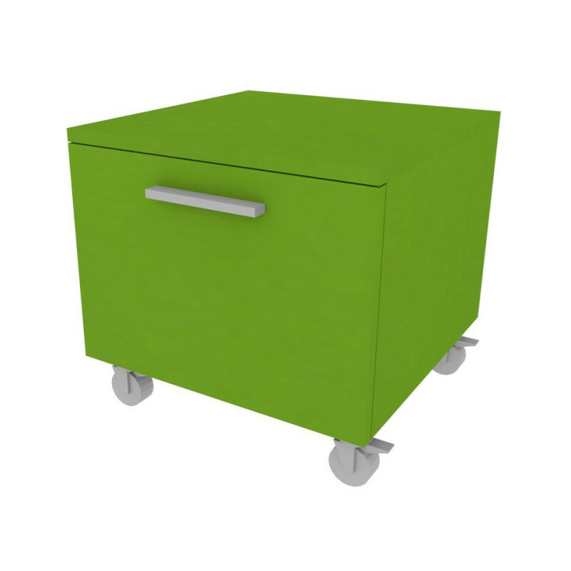 immagine 0 del prodotto cassettiera con ruote design moderno per cameretta e ufficio verde mela