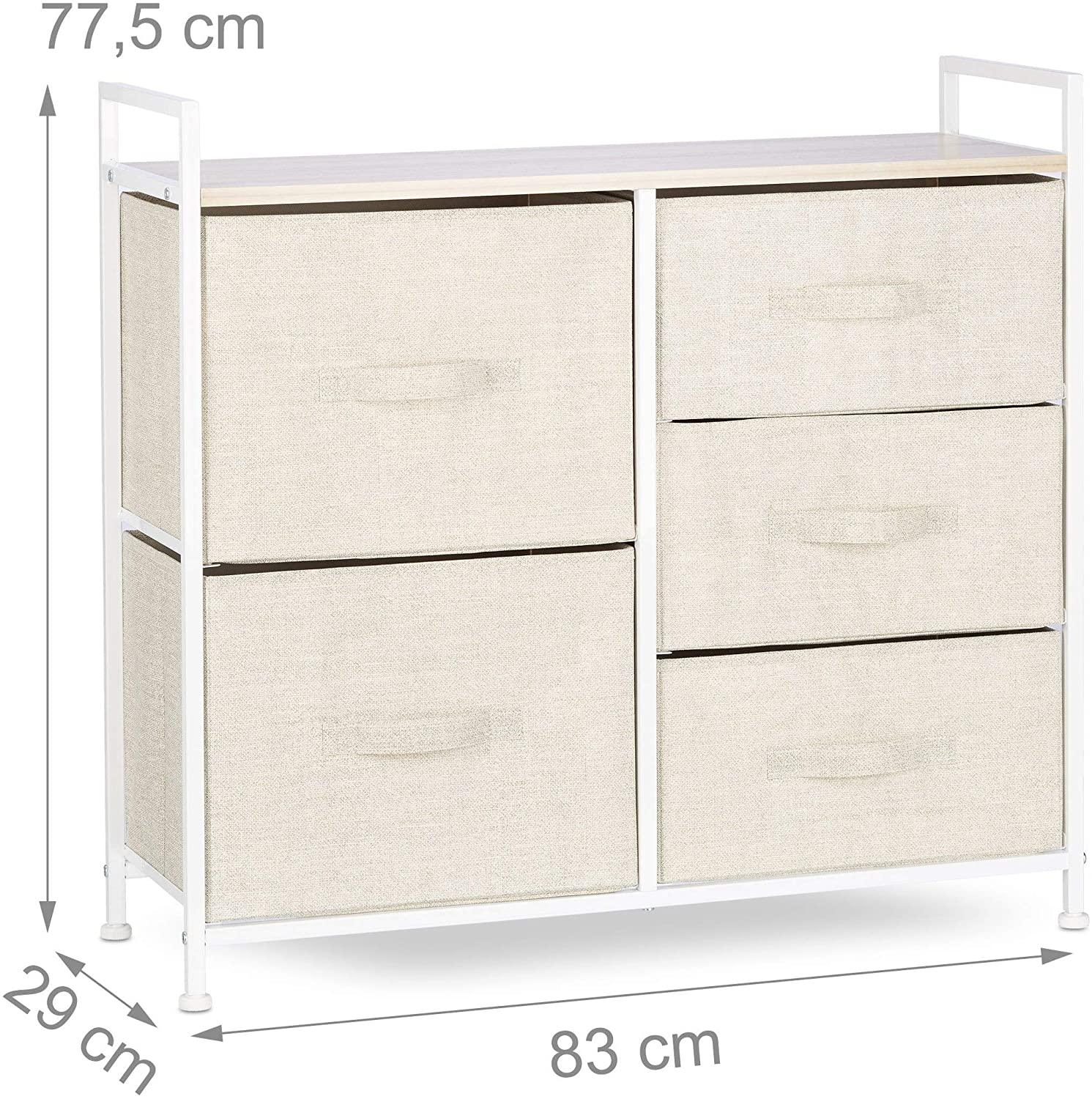 foto del prodotto cassettiera contenitore con cassetti in tessuto beige 13 0002582 5