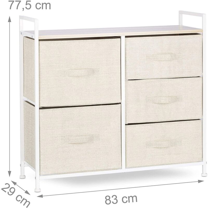 foto del prodotto cassettiera contenitore con cassetti in tessuto beige 1300025825