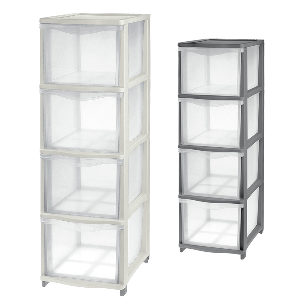 foto del prodotto cassettiera 'cover line' colore trasparente grafite