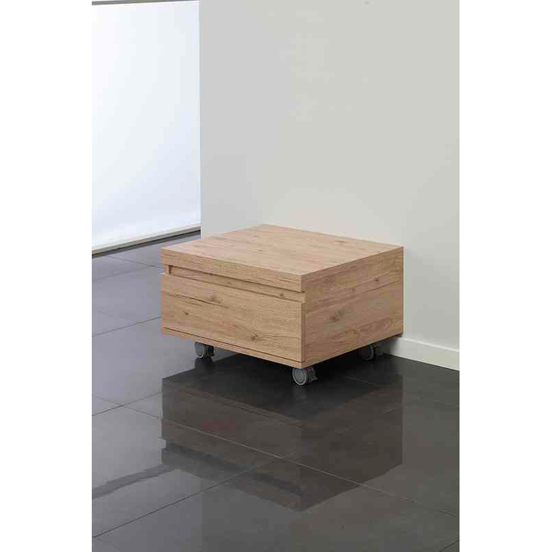 foto del prodotto cassettiera da bagno con ruote 58x29cm cemento shelf feridras