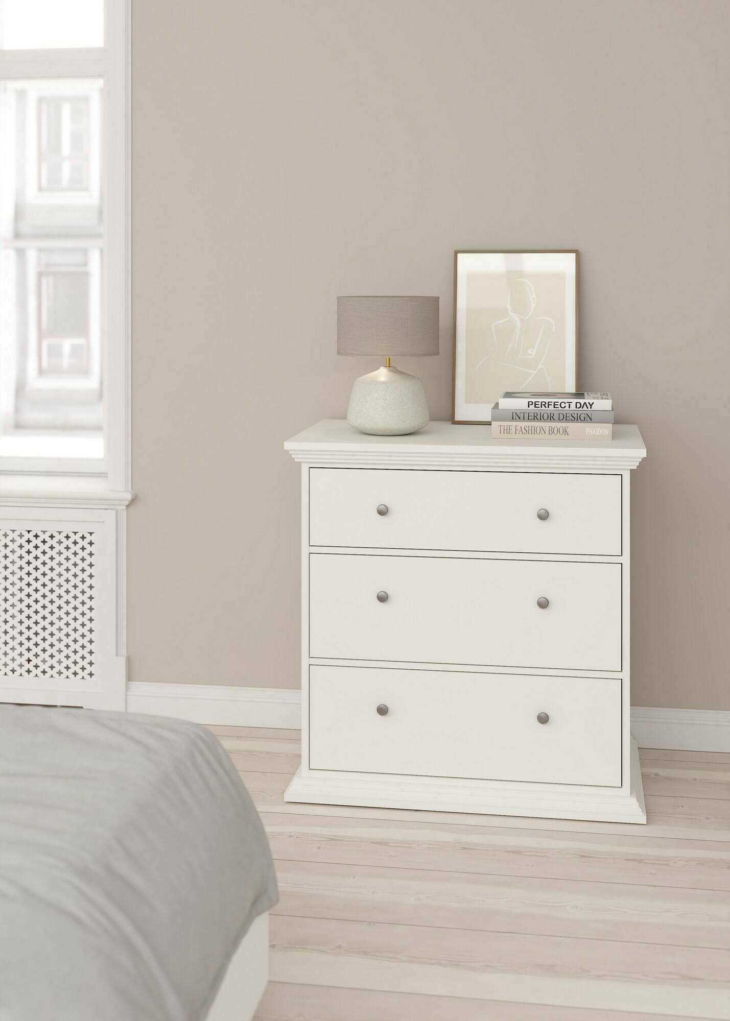 foto del prodotto cassettiera domeng, settimino multiuso, com camera da letto, mobile con cassetti, 86x52 h88 cm, bianco
