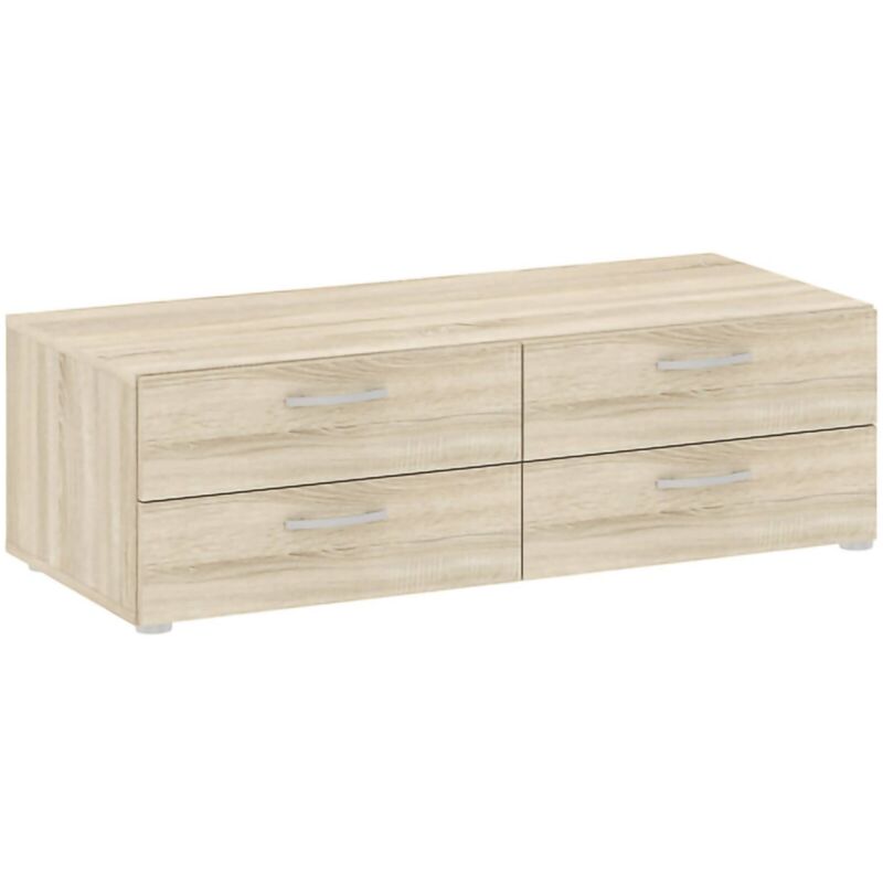 foto del prodotto cassettiera gignod, settimino multiuso, comò camera da letto, mobile con cassetti, 111x52 h35 cm, rovere - dmora