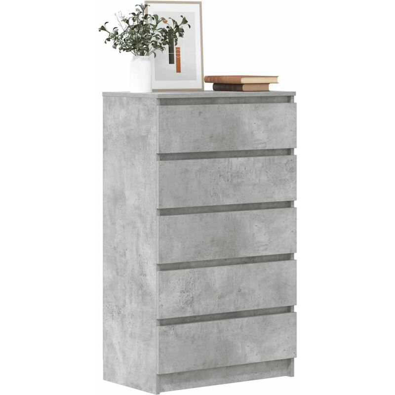 foto del prodotto cassettiera grigio cemento 60x36x103 cm in legno multistrato vidaxl