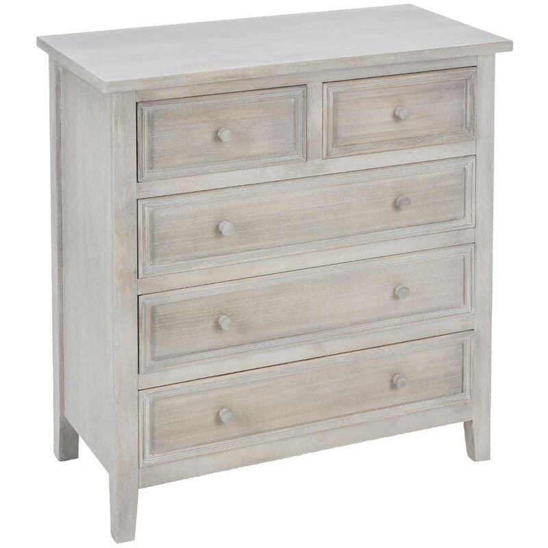 foto del prodotto cassettiera in legno bianco charme, 5 cassetti atmosphera cr ateur d int rieur
