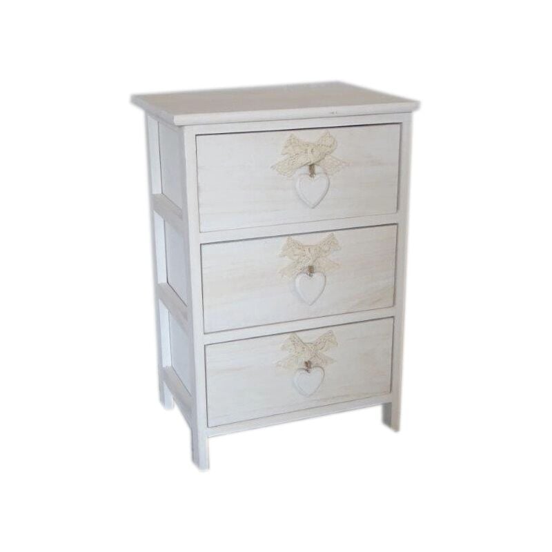 foto del prodotto cassettiera in legno di paulownia 40x29x58h cm 3 cass.