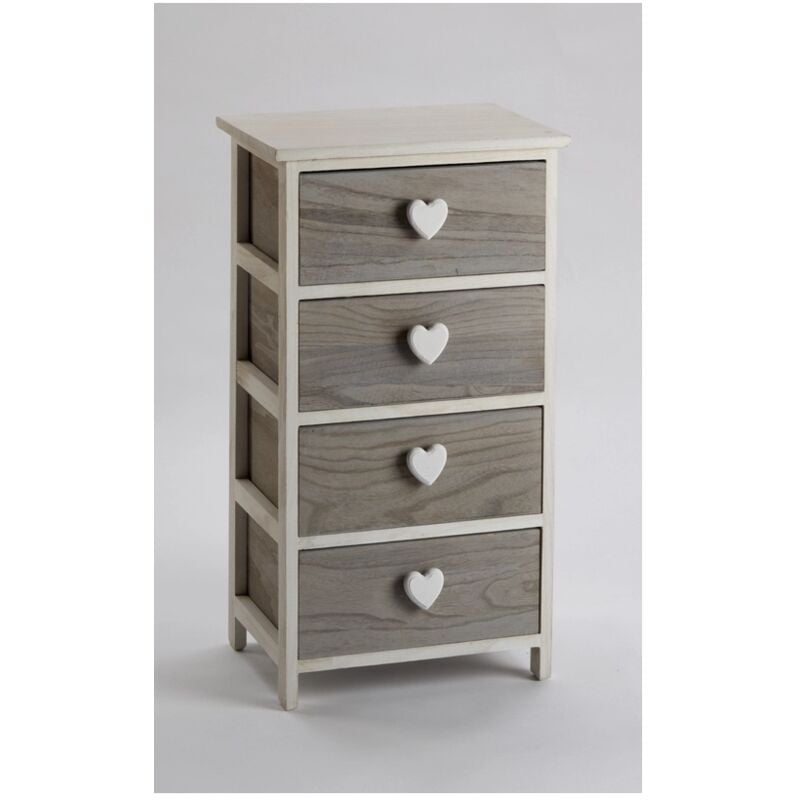 foto del prodotto cassettiera in legno di paulownia 40x29x73h cm 4 cass.