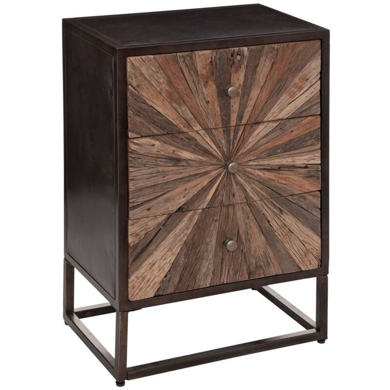 foto del prodotto cassettiera in legno riciclato origins, 3 cassetti atmosphera cr ateur d int rieur