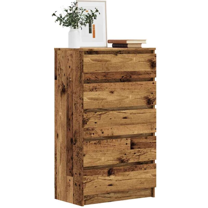 foto del prodotto cassettiera legno antico 60x36x103 cm in legno multistrato vidaxl