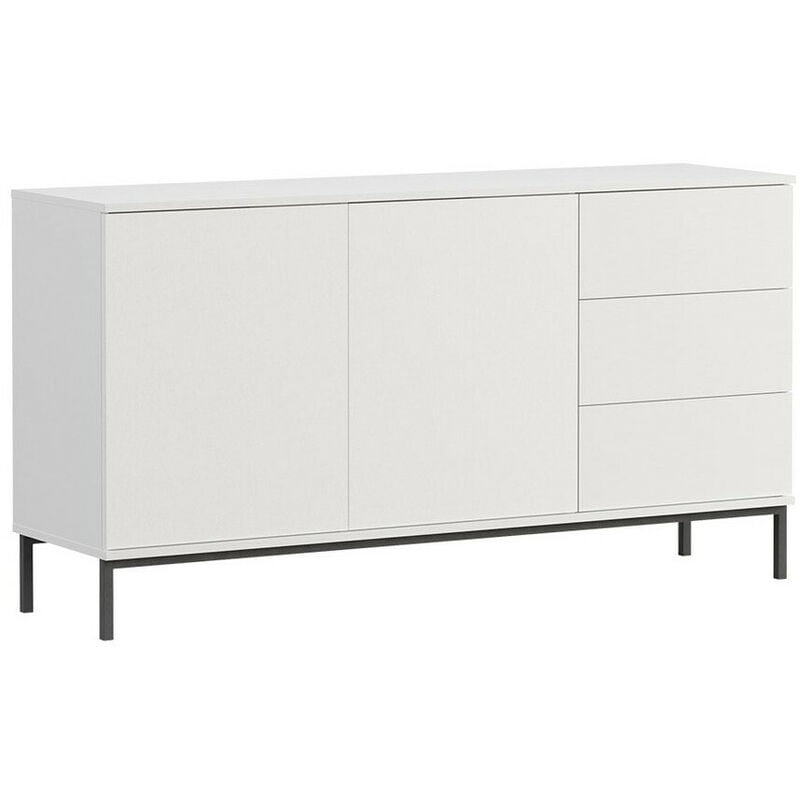 foto del prodotto cassettiera lomsore 104, bianco, con cassetti e ante, numero di cassetti 0, 80x150x41cm
