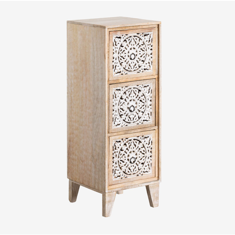 foto del prodotto cassettiera mekel in legno di mango sklum