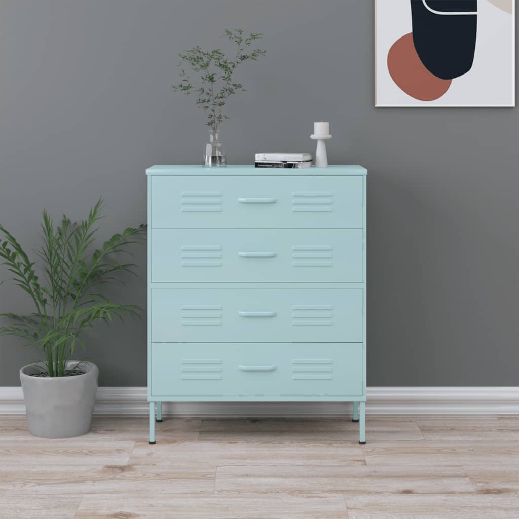 foto del prodotto cassettiera menta 80x35x101,5 cm in acciaio cod mxl 72766
