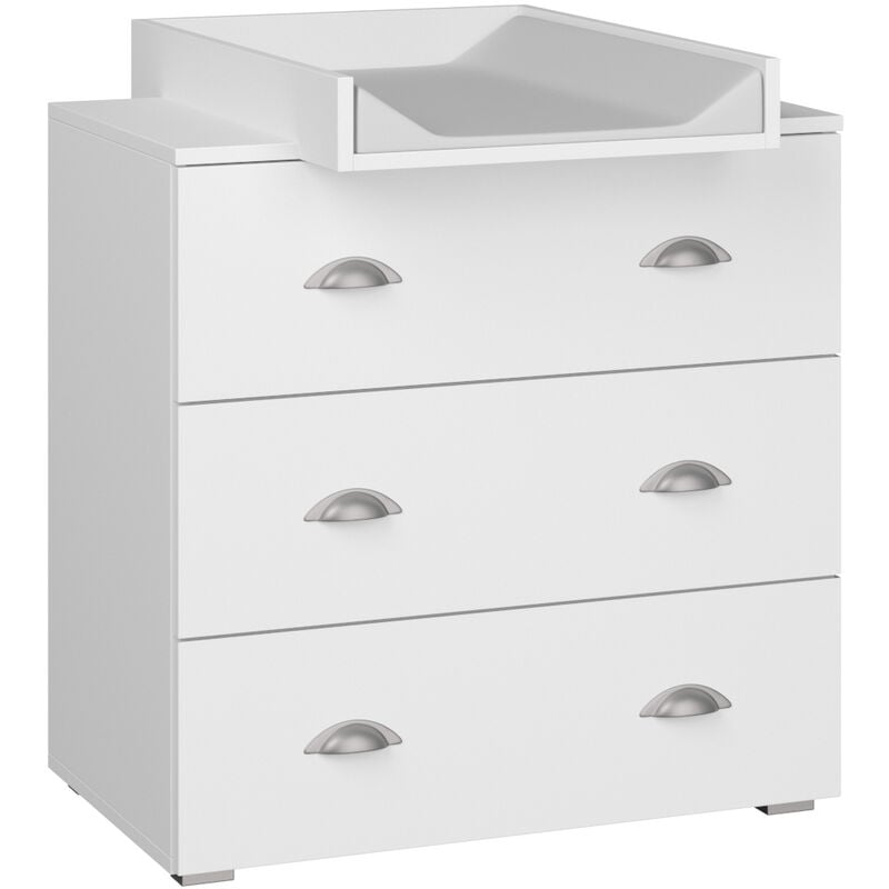 foto del prodotto cassettiera mia 80 cm con fasciatoio in bianco opaco