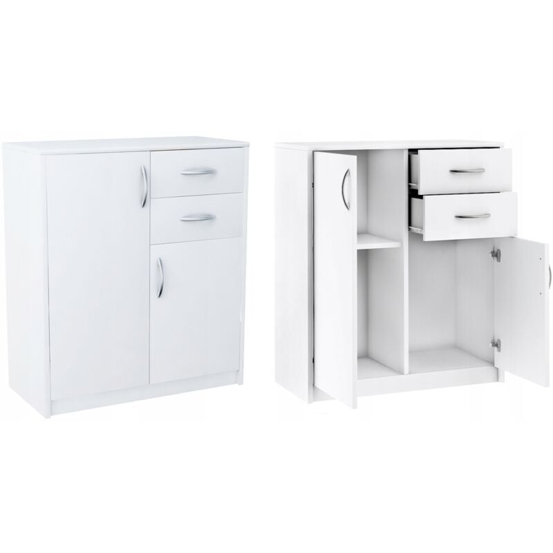foto del prodotto cassettiera mobile 2d2s bianco cassetti ripiano ripiano