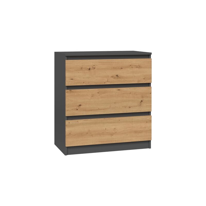 foto del prodotto cassettiera mobile 3 cassetti malwa m3 colore antracite artigianale