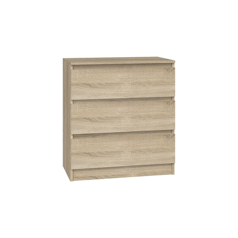 foto del prodotto cassettiera mobile 3 cassetti malwa m3 colore rovere sonoma per casa per ufficio