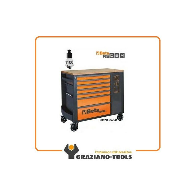 foto del prodotto cassettiera mobile con 7 cassetti rsc24l-cab beta rsc24l-cab a grigio