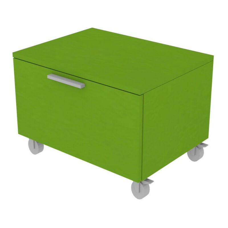 foto del prodotto cassettiera moderna con cassetto ideale per cameretta o ufficio verde mela
