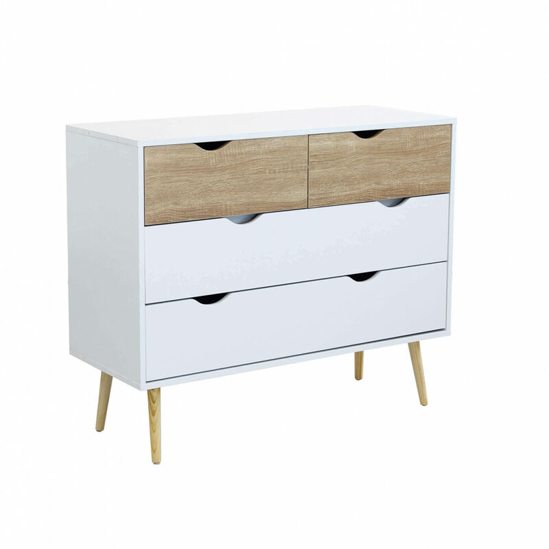 foto del prodotto cassettiera moderna in legno cm 99x39x82 palmer