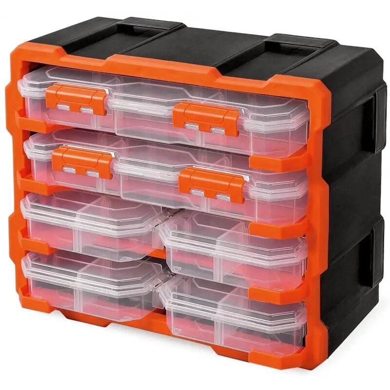 foto del prodotto cassettiera modulabile porta minuterie da tavola e da parete con 6 cassetti