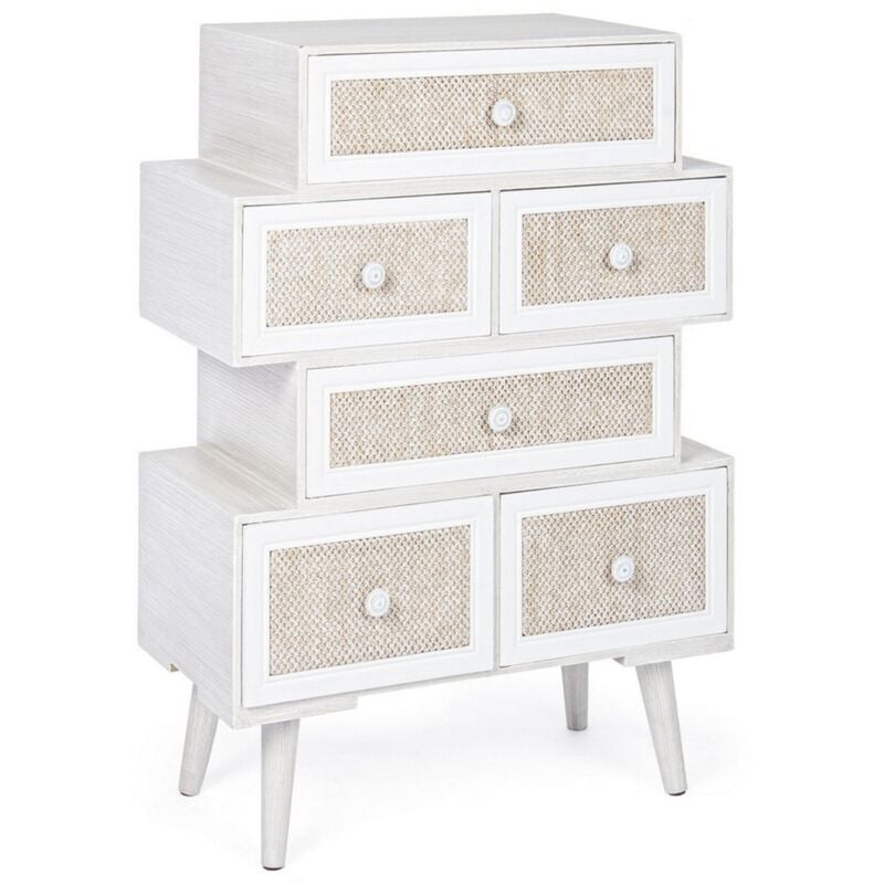 foto del prodotto cassettiera montiel per interno, con 6 cassetti, 66.5 x 36.5 x 76.5 cm -3 cassetti - 38x30.5x72.5h cm