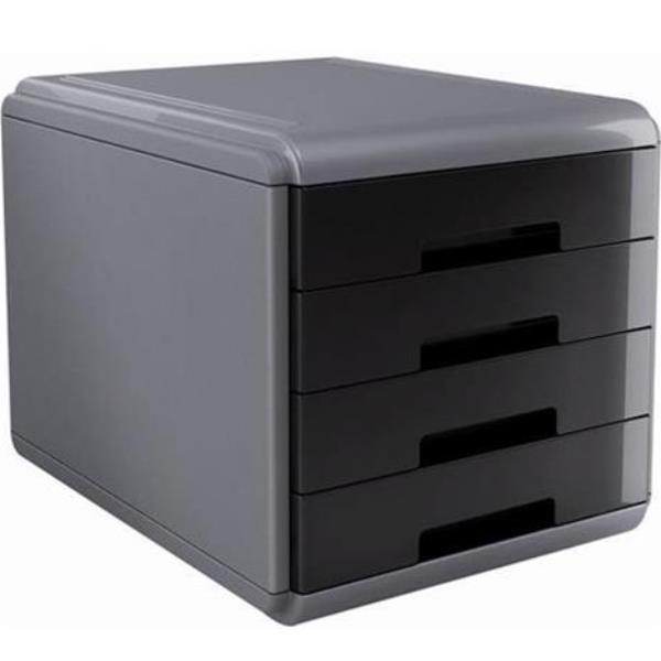 foto del prodotto cassettiera mydesk 4cassetti nera