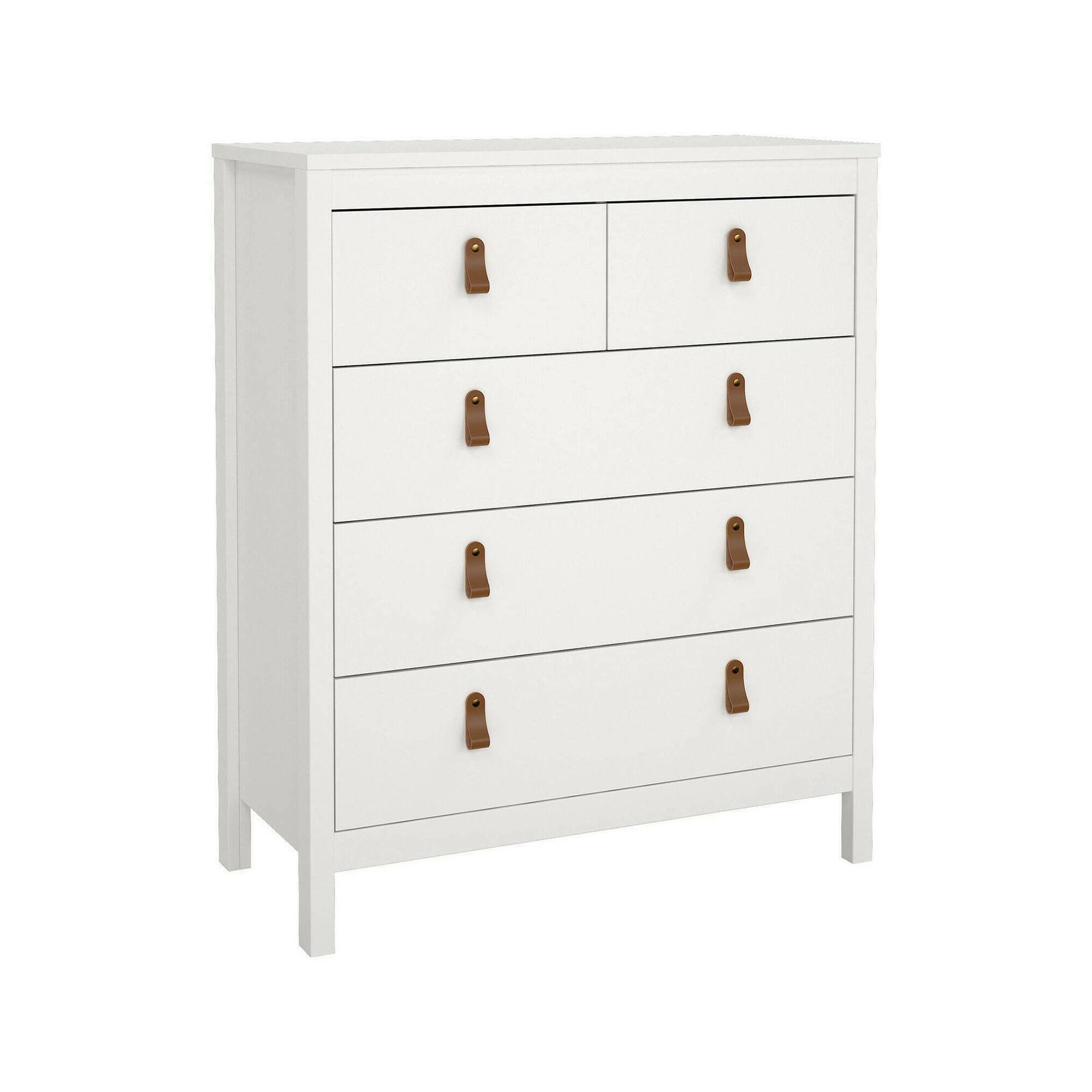 foto del prodotto cassettiera nicholas, settimino multiuso, comò camera da letto, mobile con cassetti, 82x38 h99 cm, bianco