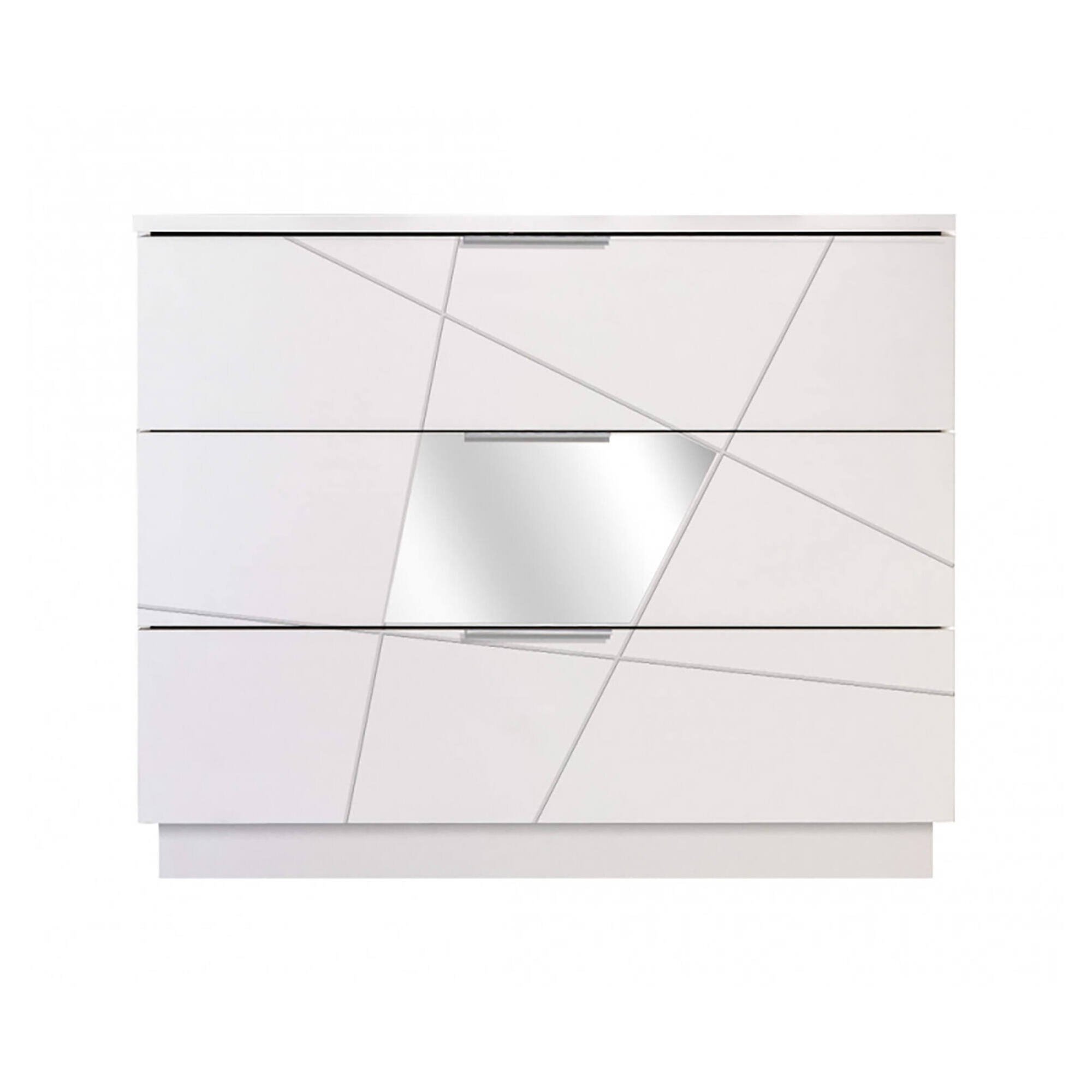 foto del prodotto cassettiera nilam, settimino multiuso, comò camera da letto, mobile con cassetti, made in italy, 104x45 h85 cm, bianco