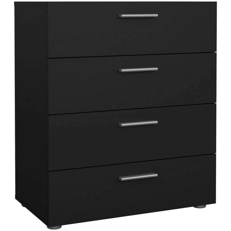 foto del prodotto cassettiera nina, settimino multiuso, com camera da letto, mobile con cassetti, 70x40 h82 cm, nero dmora