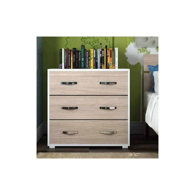 immagine 0 del prodotto cassettiera olmo cameretta con 3 cassetti in legno