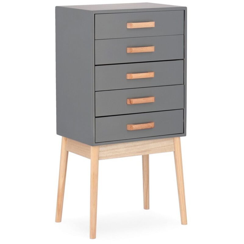 foto del prodotto cassettiera ordinary per interno, con 5 cassetti, 48 x 35 x 64 cm 2 cassetti 43x30x58h cm bianco