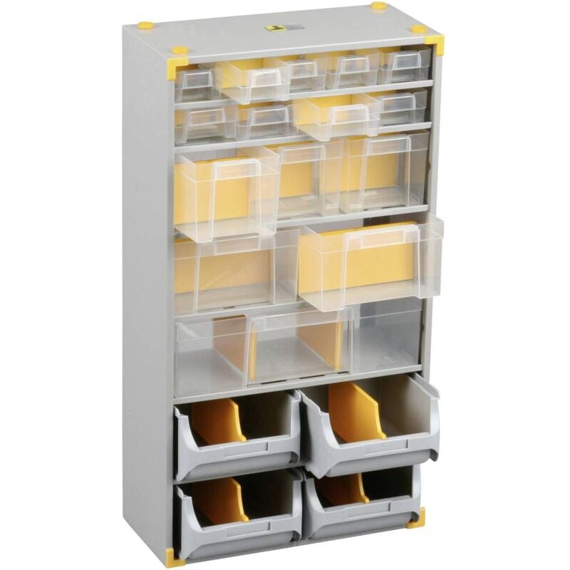 foto del prodotto cassettiera porta minuteria l x l x a 300 x 165 x 565 mm scomparti 19 contenuto 1 pz. allit