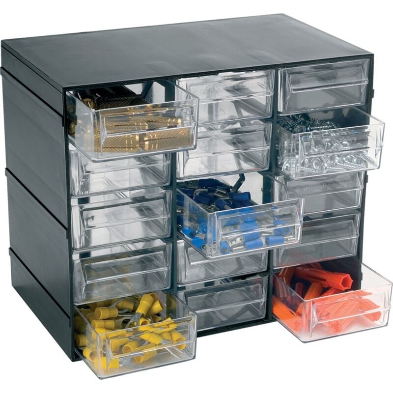 foto del prodotto cassettiera porta minuterie l228xp140xh190 mm con 15 cassetti art plast