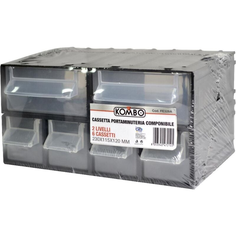foto del prodotto cassettiera portaminuterie componibile su 2 livelli kombo