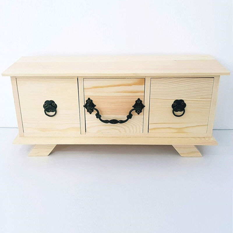 foto del prodotto cassettiera portaoggetti cassetti orizzontali legno 63810 decoupage 30x14x9cm trade shop traesio