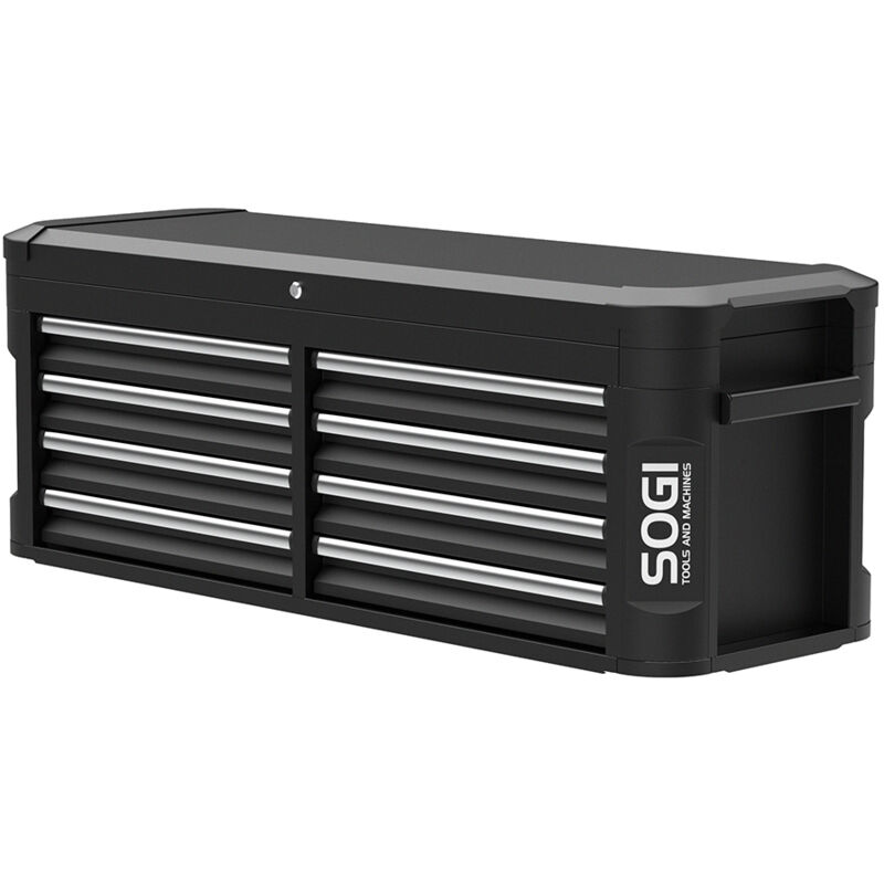 foto del prodotto cassettiera portautensili sogi x6 08 8 cassetti 1 vano con coperchio serratura centralizzata nero grafite