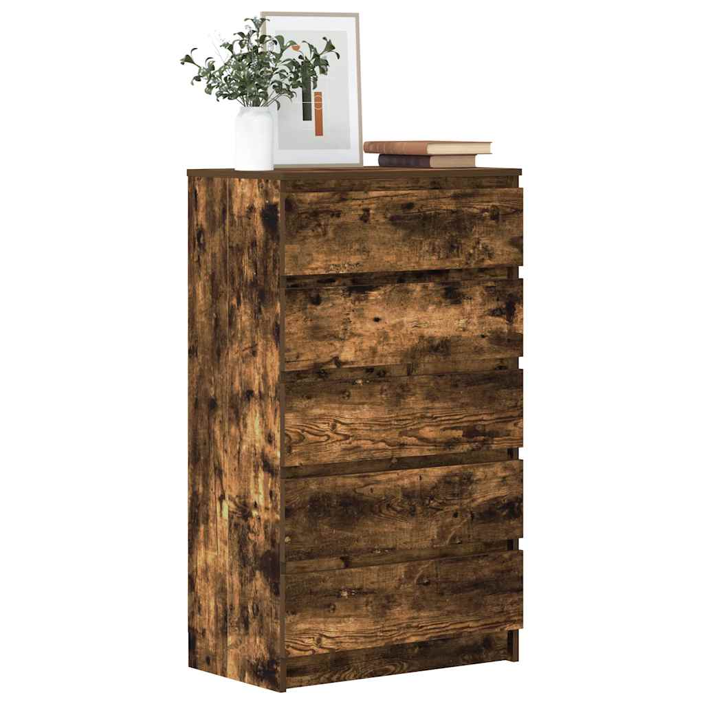 foto del prodotto cassettiera rovere fumo 60x36x103 cm in legno multistratocod mxl 129353