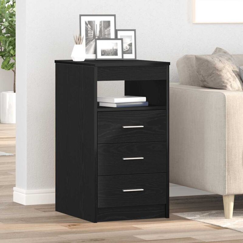 foto del prodotto cassettiera rovere nero 40x50x76 cm in legno multistrato vidaxl