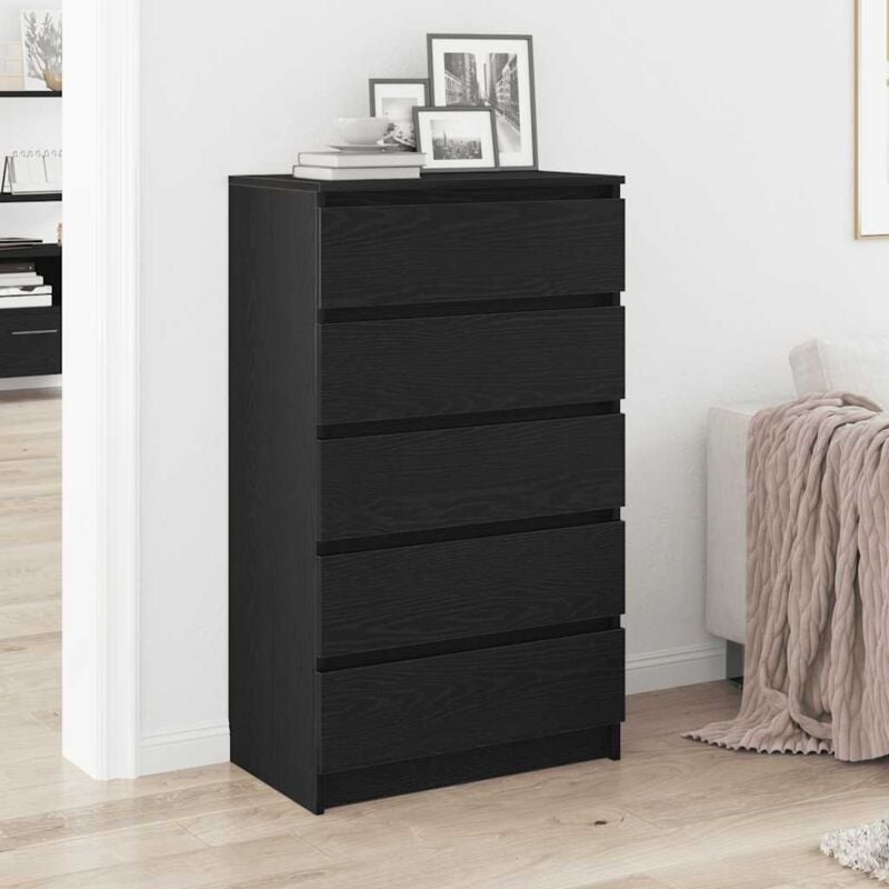 foto del prodotto cassettiera rovere nero 60x36x103 cm in legno multistrato vidaxl