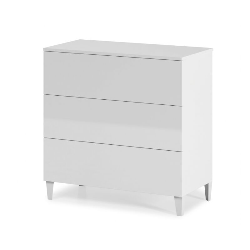 foto del prodotto cassettiera, settimanale a 3 cassetti, mobile com per camera da letto, com moderno, cm 80x40h80, bianco
