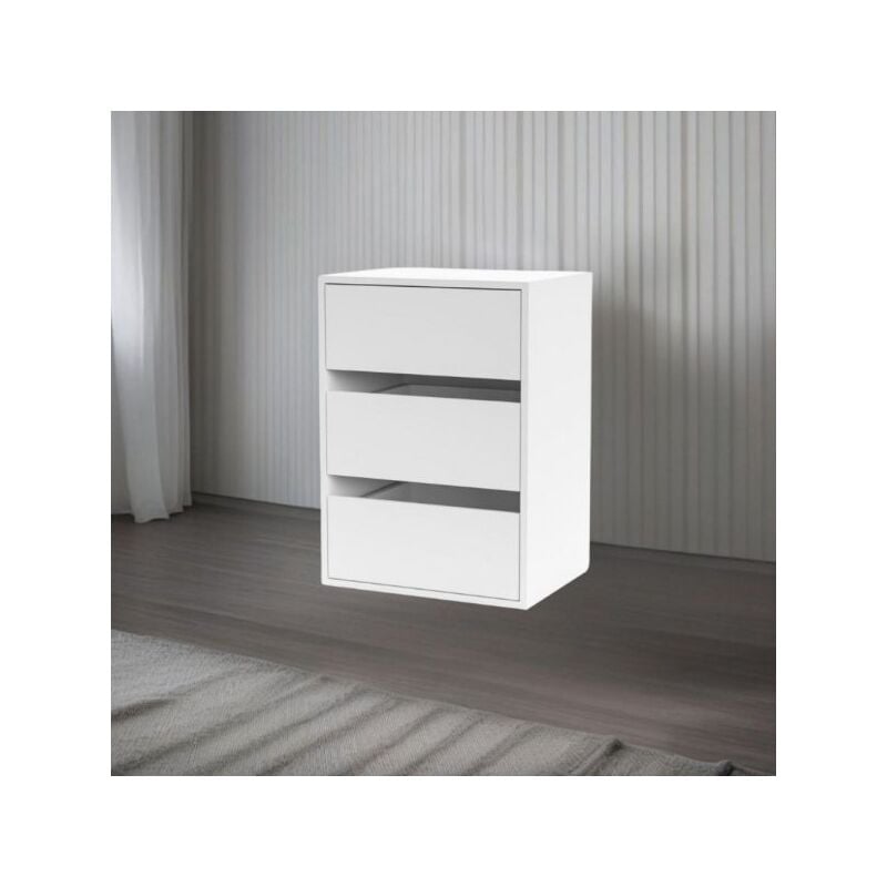 foto del prodotto cassettiera smart st2 con 3 cassetti in colore bianco